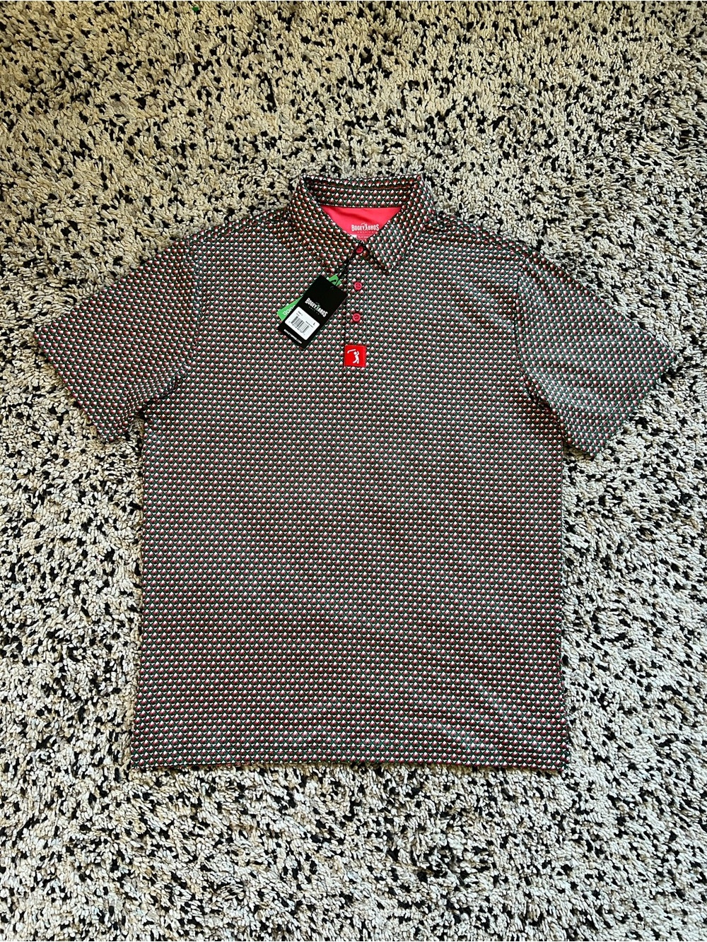 Bogey Bros Golf Polo Shirt WANTermelons All Over Print Watermelon Men’s Large